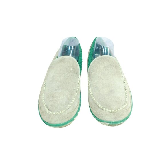 LL Bean Gray Suede Fleece Lined Mountain Moccasin Slippers Slip-On Size 11 M - Picture 5 of 9